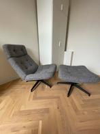Fauteuil met Voetenbank - Comfortabel en Stijlvol, Huis en Inrichting, Fauteuils, Ophalen, Gebruikt, 75 tot 100 cm, Stof