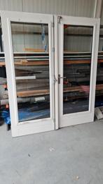 Hardhouten Tuindeuren 89x211.5cm - Dubbel Glas, Doe-het-zelf en Verbouw, Deuren en Horren, Gebruikt, Ophalen of Verzenden, 200 tot 215 cm