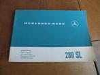 Instructieboek Mercedes-Benz 280 SL Pagode 1970, Ophalen of Verzenden