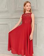 Meisjes rode galajurk met kant, Ophalen, Zo goed als nieuw, Maat 146