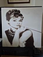 Canvas 60x60 cm Audrey Hepburn, Ophalen, 50 tot 75 cm, 50 tot 75 cm