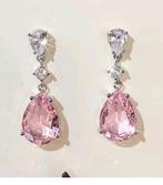 Schitterende Oorbellen met zirconia, Sieraden, Tassen en Uiterlijk, Oorbellen, Ophalen of Verzenden, Zo goed als nieuw, Zilver