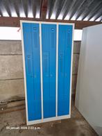 Blauwe metalen locker kast, Huis en Inrichting, Kasten | Lockerkasten, Ophalen, Gebruikt, Industrieel