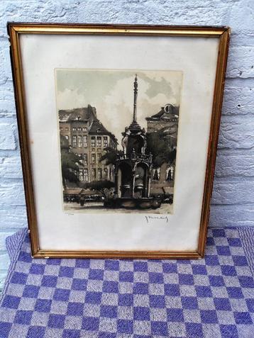 oude ets/ ets stadsgezicht/ Hebbeling schilderij beschikbaar voor biedingen