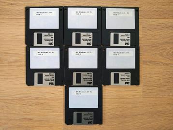MS Windows 3.1 NL Floppy Disks - Complete Set beschikbaar voor biedingen