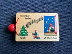 Houten sinterklaas en kerst boek decemberliedjes vintage, Diversen, Ophalen of Verzenden, Zo goed als nieuw