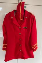 Carnaval stewardess outfit met hoedje maat S, Carnaval, Ophalen of Verzenden, Zo goed als nieuw, Kleding