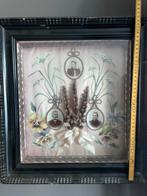 Victoriaanse Haarkunst in Antieke Lijst , memento mori, Ophalen of Verzenden