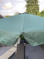 parasol groen kantelbaar zwengel knikbaar, Kantelbaar, Nieuw, Stokparasol, 2 tot 3 meter