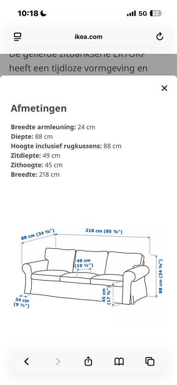 Ikea Ektorp 3-zitsbank en fauteuil - afbeelding 4