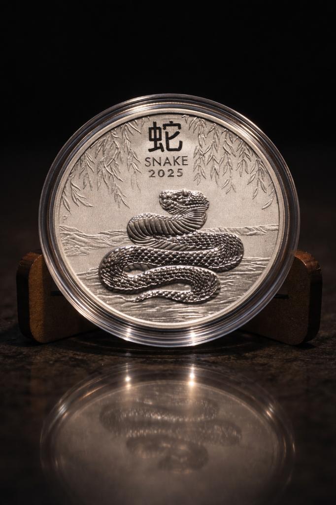 Lunar III 2025 Jaar van de Slang – 1 oz Zilver, Postzegels en Munten, Edelmetalen en Baren, Zilver, Ophalen of Verzenden
