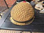 Vintage Leger buiten en binnen helm met camouflagenet, Ophalen of Verzenden, Overige soorten, Overige gebieden, Helm of Baret