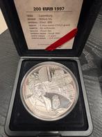 5 troy ounce zilveren 200 euro munt met 2 gram goud, Ophalen of Verzenden, Zilver