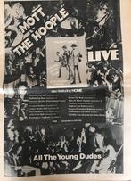 Paginagrote A3 advertentie MOTT THE HOOPLE All Young Dudes, Ophalen of Verzenden