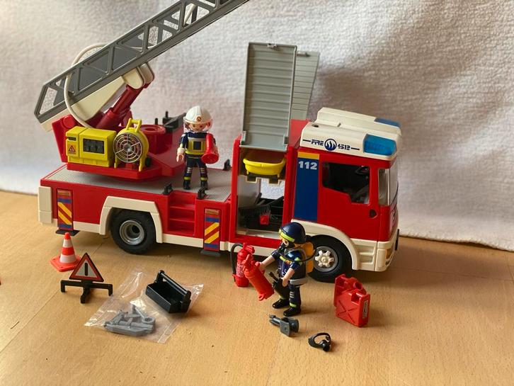 Playmobil Brandweer Ladderwagen, Kinderen en Baby's, Speelgoed | Playmobil, Gebruikt, Ophalen of Verzenden