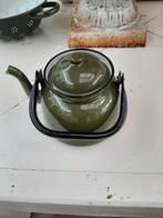 Theepot, email, brocante, voor de sier. Doorsnede bovenkant, Huis en Inrichting, Ophalen of Verzenden