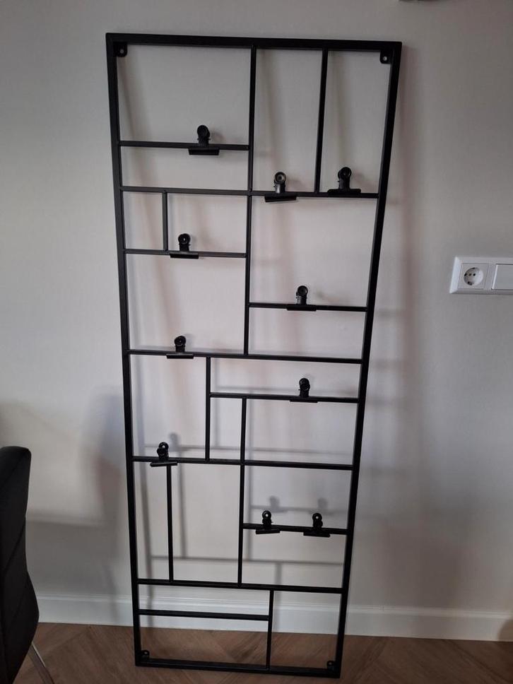 Zwart Wandrek met Clips - 150x55cm, Huis en Inrichting, Woonaccessoires | Memoborden, Gebruikt, Overige typen, Ophalen