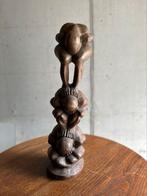 Handgesneden houten denkersbeeld – 4 figuren – tribal art, Ophalen of Verzenden