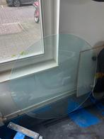 Glazen plaat tafel rond 1 meter diameter, Ophalen