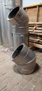 Set dubbelwandige kachelpijpen  20 cm gebruikt, Doe-het-zelf en Verbouw, Ophalen, Gebruikt, 4 tot 6 meter, Rvs