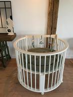 Ronde box 100cm, wit rond incl. 2 ronde boxkleden Meyco 95, Kinderen en Baby's, Boxen, Ophalen, Zo goed als nieuw, Rond, In hoogte verstelbaar