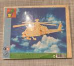 Houten Apache Helikopter 3d Puzzel nieuw Sint Kerst, 10 tot 50 stukjes, Nieuw, Ophalen of Verzenden, Van hout