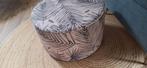 Poef Woood palmblad beige, antraciet 60 cm breed, Huis en Inrichting, Ophalen, Zo goed als nieuw, 50 tot 75 cm, 50 tot 75 cm