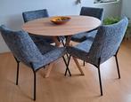 Eetkamerstoelen 4 stuks- blauw - merk Enzo Luca., Ophalen, Blauw, Nieuw, Metaal