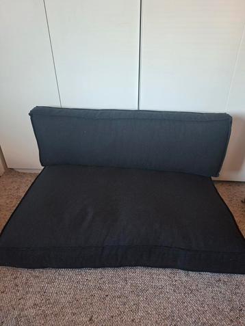 Palletkussen en Rugkussen - Zwart beschikbaar voor biedingen
