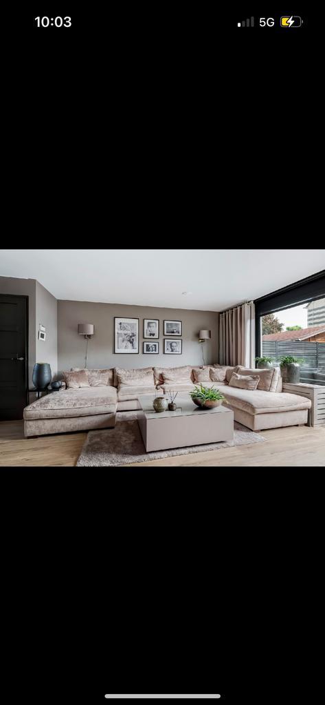 Loungebank groot hoekbank Rofra home, Huis en Inrichting, Banken | Bankstellen, Gebruikt, Vierpersoons of meer, 300 cm of meer