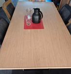 Eettafel met fijn lichtgekleurd blad, Huis en Inrichting, Tafels | Eettafels, Ophalen, Gebruikt, 50 tot 100 cm, Vijf personen of meer