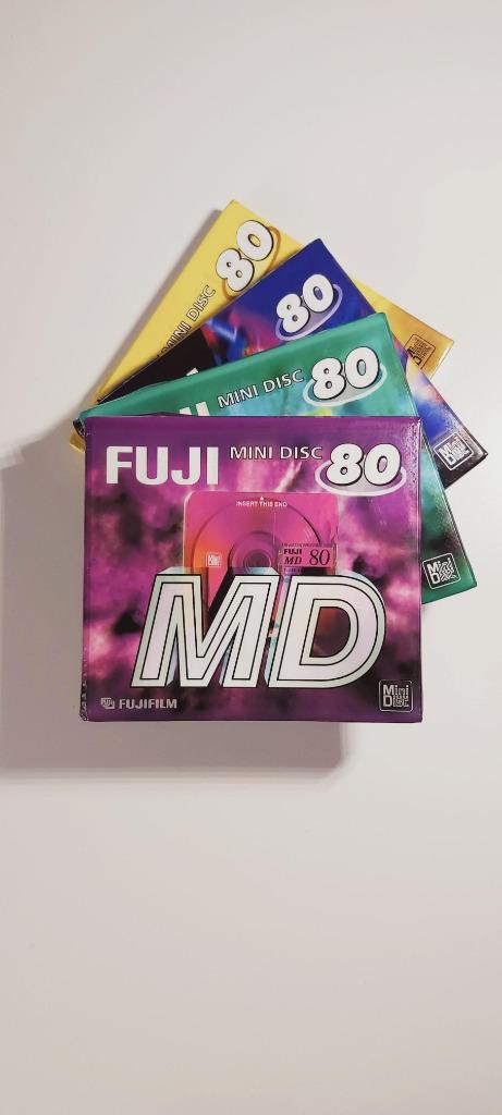 NEW > 4x Minidisc Fuji Color 80 Min, Audio, Tv en Foto, Walkmans, Discmans en Minidiscspelers, Minidisc-recorder, Ophalen of Verzenden
