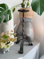 Vintage Brutalist 1970’s | XXL Wrought Iron Candle Holder, Huis en Inrichting, Woonaccessoires | Kandelaars en Kaarsen, Ophalen of Verzenden