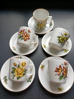 Vintage kop en schotels bloemmotief Bavaria -set van 5, Antiek en Kunst, Antiek | Servies los, Ophalen of Verzenden