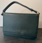 Retro vintage schoudertas handtas perrol leer, Ophalen of Verzenden, Gebruikt, Bruin, Handtas