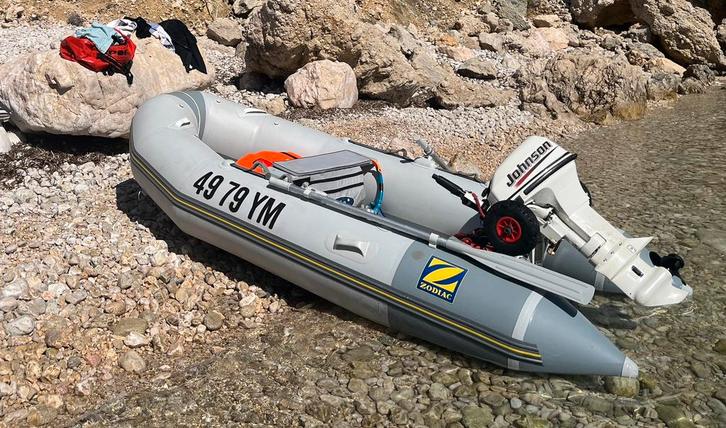 Zodiac ACTI-V 3.40 met Johnson 15 PK 2-tact zeer compleet!, Watersport en Boten, Accessoires en Onderhoud, Gebruikt, Overige typen