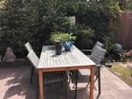 Tafel massief teakhout   160/90/74    staat klaar!, Ophalen, Gebruikt, Teakhout, Tuinset