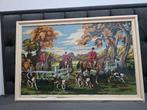Groot Antiek/Vintage borduur schilderij, Antiek en Kunst, Kunst | Schilderijen | Klassiek, Ophalen