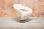 ZGANieuw witte leren design draaifauteuil van Musterring, Huis en Inrichting, Fauteuils, Musterring, Design, Musterring, 75 tot 100 cm