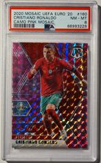 2020 Panini Mosaic Cristiano Ronaldo Camo Pink Mosaic PSA 8, Verzenden, Zo goed als nieuw, Plaatje