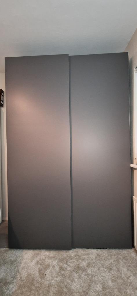 PAX / HASVIK Kledingkast, donkergrijs, 150x66x236, Huis en Inrichting, Kasten | Kledingkasten, Nieuw, 200 cm of meer, 150 tot 200 cm