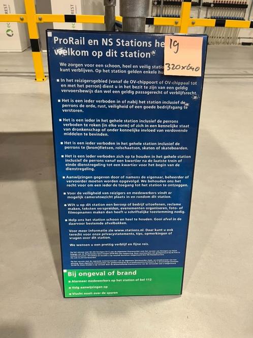 Huisregelbord ProRail / NS Stations - 320x640x25mm - 4 st., Hobby en Vrije tijd, Modeltreinen | Overige schalen, Zo goed als nieuw