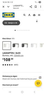 Ikea bureau lagkapten/alex wit, Huis en Inrichting, Ophalen
