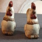 Setje Stenen beeldje van een haan hoogte 12 cm (2 Stuks), Ophalen of Verzenden, Gebruikt, Dier