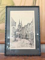 Tekening, Roggestraat Deventer, door H. Estgerbuh, Hubregtse, Ophalen of Verzenden