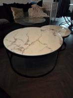 Marmeren Salontafel Set - Stijlvol!, Huis en Inrichting, Tafels | Salontafels, Ophalen, 50 tot 100 cm, Rond, 50 tot 100 cm