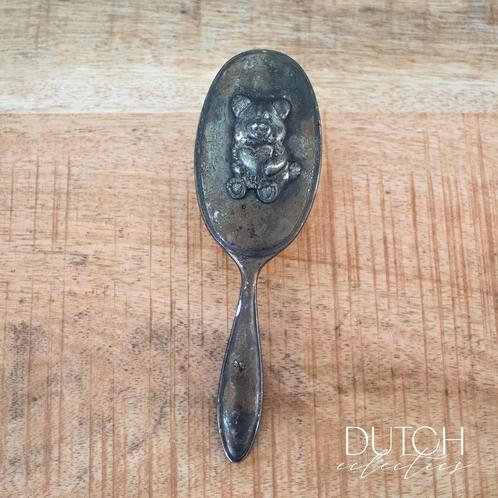 Vintage Verzilverde Baby Haarborstel, Antiek en Kunst, Antiek | Goud en Zilver, Zilver, Ophalen of Verzenden