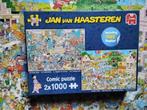 Jan van Haasteren puzzel 2x 1000, muziekwinkel+ vakantiekrie, Ophalen, Meer dan 1500 stukjes, Zo goed als nieuw, Legpuzzel