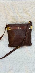 E458 LOUISE FONTAINE bruin echt lederen schoudertas, Sieraden, Tassen en Uiterlijk, Tassen | Damestassen, Ophalen of Verzenden