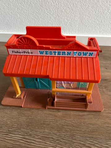 Vintage Fisher Price Boerderij Western Town Gratis beschikbaar voor biedingen